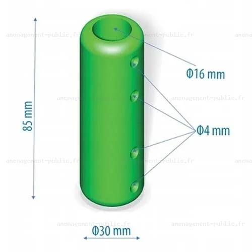 Manchon de raccordement droit de 85 mm pour corde de 16 mm